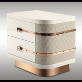 Trueliving Golden White Side Console Table With Drawer H 34" x W 36" x D 12"